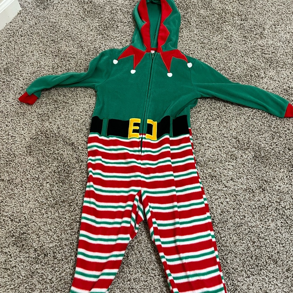 Festive Elf Onesie Pajamas